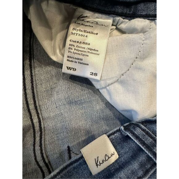 Kancan Los Angeles Distressed Comfy Stretch Skinny Blue Jeans Midrise Size 9 or - Picture 3 of 5
